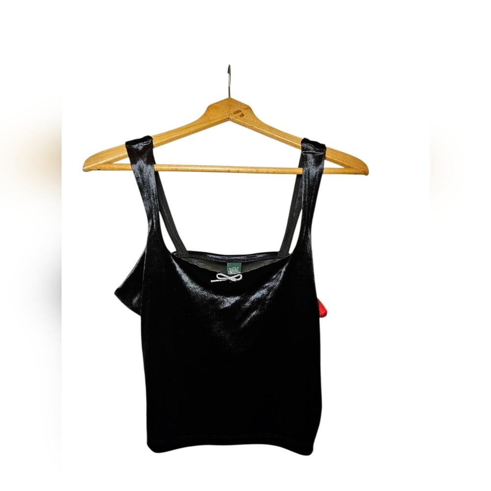 NWT - Women's Medium Wild Fable Black Asymmetrical Fitted Tank Top